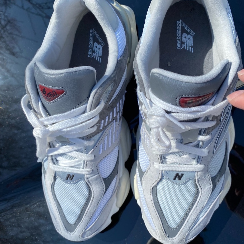 New Balance Gray and White Sneakers